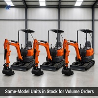 Mini-excavatrice de jardin en gros, 1,2 tonne, moteur Kubota, 1200 kg, CE EPA EURO5, lame de bulldozer avant, attache rapide, livraison gratuite