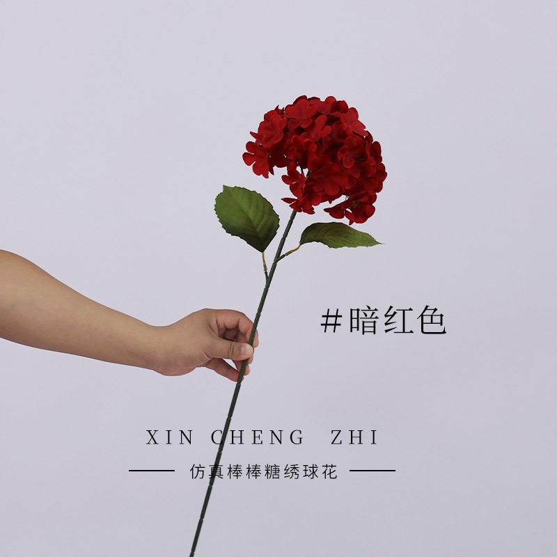 สีแดงเข้มมีใบ