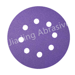 Papier abrasif, disque de ponçage en céramique violette 150 mm 125 mm, disque de ponçage 5 pouces 6 pouces, plateau de ponçage à 49 trous, disque de ponçage pour ponceuse - Product Image 2