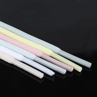 Lacets de remplacement unisexes en polyester textile de couleur unie, ronds, durables, de 5 mm, pour baskets, bottes Martin et chaussures de sport d'extérieur