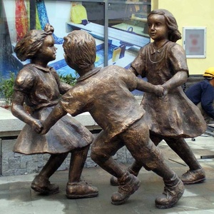 Sculpture moderne abstraite, statue de fleurs en cuivre, taille de vie, pour arrosage du jardin - Product Image 6