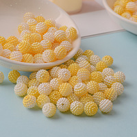 Perles en Plastique à Effet Dégradé de 10mm, 12mm, 15mm avec Trou pour la Fabrication de Sacs, Perles ABS pour la Création de Bijoux