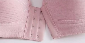 Sujetador de copa completa ajustable para mujer, Apertura frontal suave y fina con función de realce para tallas grandes sin anillos de acero, diseño de Brattle - Product Image 5