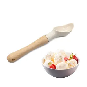 木製ハンドル付きキッチン用品アイスクリームスクープ、プラスチックアイスクリームスクープ