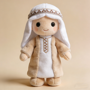 Bambole di Peluche Personalizzate in Stile Arabo, Giocattoli Tematici Culturali Sauditi, Regalo Perfetto per il Mercato Globale - Product Image 1