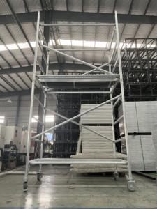 Andamio móvil de aluminio para construcción, 6m, 12m, andamio de Marco ancho único, <span class=keywords><strong>Torre</strong></span> rodante - Product Image 4
