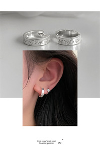 Orecchini a cerchio coreani a forma di stella e cuore, nuovi, di lusso, alla moda, per feste, chic, da influencer - Product Image 6