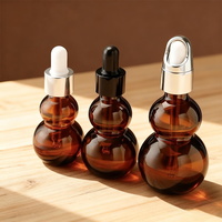 Prix de gros usine, étiquette privée imprimée, flacon compte-gouttes en verre de forme fantaisie pour huiles essentielles et soins cosmétiques, 10, 20, 30, 50, 100 ml