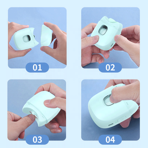 Coupe-ongles électrique automatique de Protection infrarouge de démarrage tactile Pro avec la tondeuse de tête de coupe en plastique de lumière LED pour les doigts de bébé - Product Image 6
