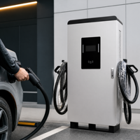 Nouvelle station de recharge pour véhicules électriques DC 160 kW certifiée CE, compatible OCPP 1.6J/2.0, normes américaines et européennes, double prises CCS1/CCS2, étanche IP55