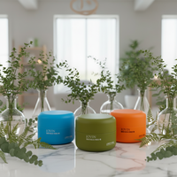 Flacon cosmétique en plastique de luxe de haute qualité avec dégradé de couleurs, emballage unique pour les soins de la peau avec compte-gouttes en plastique pour sérum et lotion
