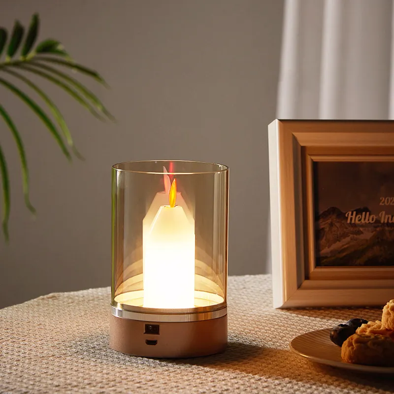Smart Home Lights Hand Induction Sensor LED Candle Night Light USB Charging Desk Lamp For Restaurant