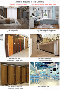 Lesfu-panel de pared en relieve hpl para interiores, 8mm, para habitaciones limpias, lamina compacta, hojas de encimera laminada - Product Image 6