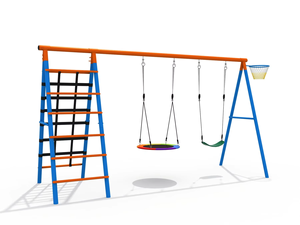 Trẻ Em Vườn Ngoài Trời Kim Loại Chiếc Đĩa Đu Đặt Đa Chức Năng Trẻ Em Kim Loại Vườn Đu - Product Image 2