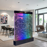 Meilleure vente : Mur de bulles d'eau mobile moderne en acrylique avec panneau lumineux LED, lumières à changement de couleur dynamique, taille personnalisable, pour décoration de sol sur le thème de la vie marine