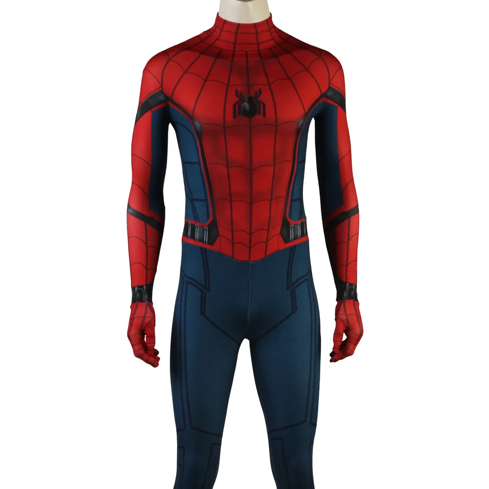 İç savaş örümcek adam kostüm 3D gölge Spandex tam vücut cadılar bayramı süper kahraman kostüm yetişkin/çocuklar J4081