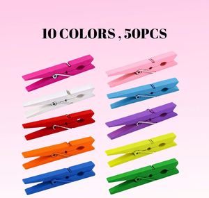 Colorful Wooden Eco-Friendly Durable Multifunction Mini Clothes Clips for Party Decor Hanging Craft Photo <b>Paper</b> Shoes & Sundries - Product Image 3