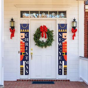 1*6ft <b>Nutcracker</b> Soldier <b>Christmas</b> Door Hanging <b>Decorations</b> Couplets PVC & Polyester Long Rectangle for Home <b>Decoration</b> - Product Image 4