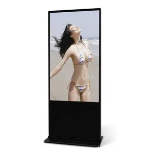 Sıcak satış zemin ayakta 55 inç ev içi Lcd reklam ekranı dokunmatik interaktif ekranlar yalnız dijital reklam makinesi