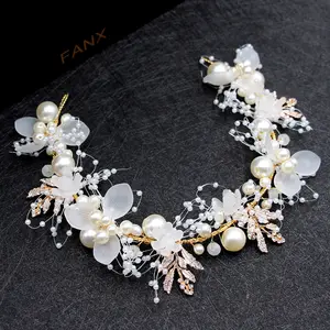 Wedding Hairpin Ornaments Fashion Headdress For Bride Wedding Crown Floral Pearl Hair Accessories