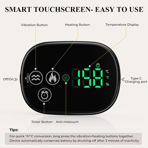 Cordless Rechargeable Electric Heating Lumbar Massager Vibration Lower <b>Back</b> Waist Relief <b>Belt</b> for Muscle & <b>Pain</b> Management - Product Image 2