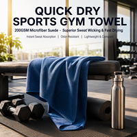 Serviette de sport en microfibre personnalisée, serviette de yoga, serviette de sport d'extérieur avec logo, serviettes de sport personnalisées absorbant la transpiration et séchant rapidement