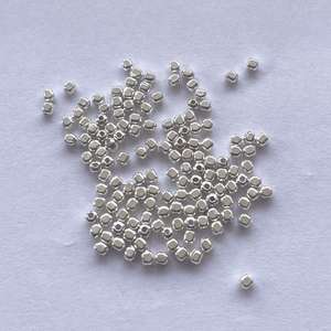 Perles carrées lisses faites à la main en argent sterling 925 de 2x3mm, plaquées or 18 carats, avec grandes ouvertures pour la création de bijoux DIY - Product Image 1