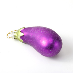 Giáng sinh trang trí Giáng sinh cây thủy tinh trang sức thân thiện với môi trường cà tím long lanh Rau Vườn thực phẩm thổi thủy tinh - Product Image 5