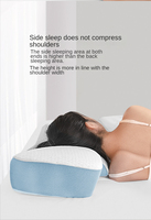 Bantal Leher Ergonomis Busa Memori Bentuk Kupu-kupu Grosir, Bantal Tidur Ortopedi Servikal, Bantal Persegi Panjang Portabel untuk Berkemah