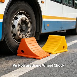 Nouveau Cale de Roue Anti-Roulis en PU, Cale de Stationnement Stable, Cale de Freinage Manuelle <span class=keywords><strong>pour</strong></span> Charges Lourdes de 45 Tonnes <span class=keywords><strong>pour</strong></span> Camions de Logistique et de Marchandises - Product Image 1