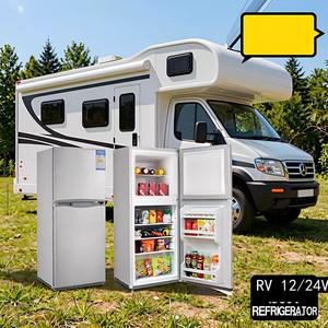 Réfrigérateur portable à double porte pour caravane, camping, camion, camping-car, faible bruit, refroidissement rapide, 109L, 12V, 24V, congélateur - Product Image 1