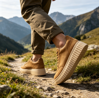 Chaussures basses tendance pour hommes, style biscuit, semelle épaisse, baskets rétro décontractées, personnalisables – Grande Vente