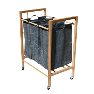 Cesto de ropa sucia plegable de bambú ecológico para recoger ropa sucia, organizador de cestas grande comercial único para sala de estar - Product Image 1