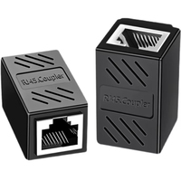 SAIBANGZI 2 pièces Adaptateur d'extension de câble Ethernet RJ45 Femelle-Femelle en ABS