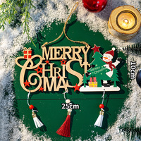 Décoration de Noël : Ornement suspendu en forme de panneau avec inscription pour la décoration de l'arbre de Noël, de la scène, de la fête et comme accessoire de table
