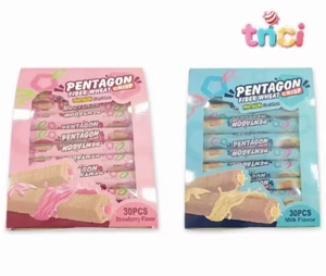 Rollos Crujientes <span class=keywords><strong>de</strong></span> <span class=keywords><strong>Fibra</strong></span> <span class=keywords><strong>de</strong></span> Trigo con Forma <span class=keywords><strong>de</strong></span> Estrella Rellenos <span class=keywords><strong>de</strong></span> Chocolate y Leche, Personalizables OEM ODM, Populares y Más Vendidos - Product Image 1