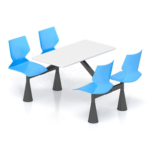 Trường tiểu học quán cà phê căng tin đồ nội thất kim loại bền Bàn Ăn Hiện đại và ghế đặt cho sinh viên sử dụng - Product Image 2