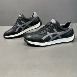 Baskets décontractées <span class=keywords><strong>pour</strong></span> hommes en cuir véritable de luxe, style Forrest Gump, à lacets, confortables, tendance coréenne, polyvalentes, nouvelle collection été - Product Image 5