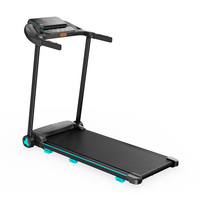 Tapis roulant domestique avec moteur DC 1,5 CV, écran LED, vitesse de 1 à 12 km/h, sans inclinaison, capacité de 100 kg, machine de course compacte pour la remise en forme en intérieur