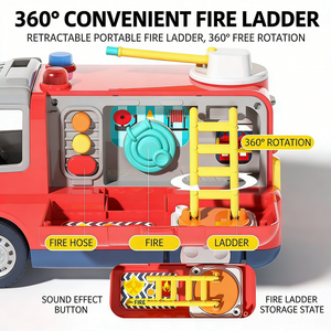 Camión Ambulancia <span class=keywords><strong>de</strong></span> Plástico KSF, Juguete Educativo Eléctrico Multifuncional, Coche <span class=keywords><strong>de</strong></span> Juguete <span class=keywords><strong>de</strong></span> <span class=keywords><strong>Dibujos</strong></span> <span class=keywords><strong>Animados</strong></span> con Música <span class=keywords><strong>y</strong></span> Luces - Product Image 5