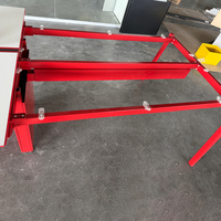 LIWEI Poste de travail modulaire moderne pour 6 personnes, bureau assis-debout, structure bois et métal, mobilier commercial durable et écologique