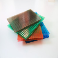 Feuille de polycarbonate creuse de haute qualité et à prix avantageux, feuille de polycarbonate creuse transparente de couleur