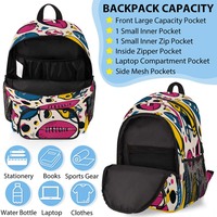 Sac à dos de lycée par sublimation avec boîte à lunch, motif football américain, léger, grand format, pour ordinateur portable, ensemble de sacs à dos de voyage décontractés