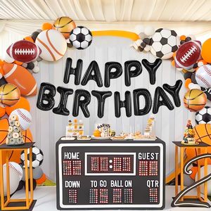 Set de Globos de Cumpleaños de Fútbol, Globo de Papel con Trofeo de Campeón, Globos con Letras de <span class=keywords><strong>Feliz</strong></span> Cumpleaños, Decoración para Fiestas Infantiles con Temática Deportiva de Estrellas - Product Image 2