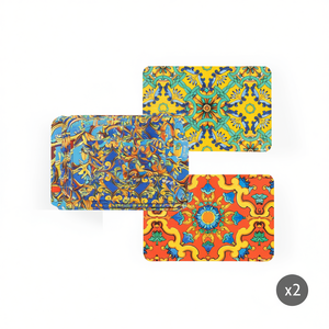 Set di 6 tovagliette Excelsa Trinacria in plastica 43x28,5 cm multicolor riutilizzabili stampate in stile mediterraneo - Product Image 3