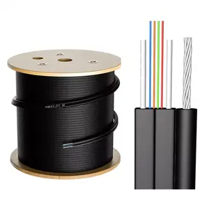 Singemode Fiber Optical Self Supporting 1F 2F 4F FTTH Indoor Outdoor Fiber Optic Flat Fiber Drop Cable