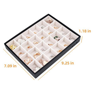 ถาดโชว์เครื่องประดับอเนกประสงค์แบบกำหนดเอง วางซ้อนกันได้ สำหรับโชว์สร้อยคอ แหวน ขายส่ง - Product Image 3