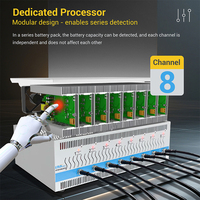 Analizador de Celdas de Batería Heltec Energy 1-20V 10A de 8 Canales con Software para PC para Ensamblaje y Clasificación de Paquetes de Baterías