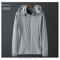 Veste d'été coupe-vent et anti-UV pour homme, légère, respirante, avec 5 couleurs et tailles plus grandes (L-8XL)
