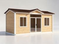 Maison modulaire préfabriquée à toit en pente |   Mini-maison / Kiosque à café / Dortoir pour le personnel / Maison d'hôtes dans la cour / Abri de jardin